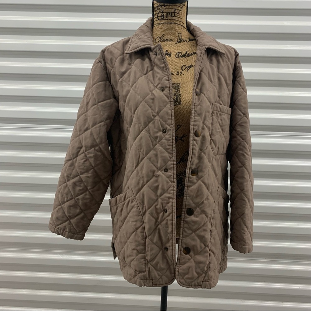 Bottega Veneta Caban Quilted Jacket EU42/US6 Beige Good Used Condition